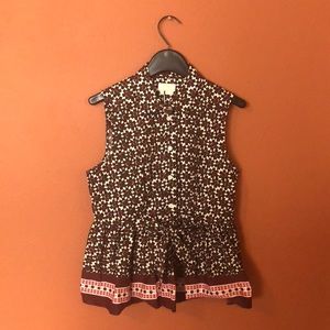 Button peplum blouse